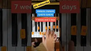 7 weeks and 3 days (Easy Piano Tutorial)