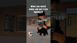 When you watch anime and put it into Fighting ☠️#robloxfightinaschool #fightinaschool #roblox