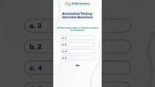 Automation Testing Interview Questions with Answers for Fresher | STAD Solution