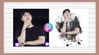 Cara Edit Foto Splatter Double Exposure di Picsart | Rm bts | 5 | 방탄소년단
