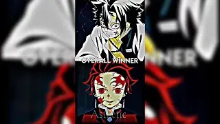 Demon form Tanjiro vs DEmon form Sanemi - who is strongest - Demon slayer #shorts