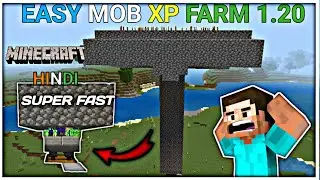 I Make Super Fast Mob xp Farm 1.20 (Java Bedrock And Pe) Full Tutorial In (HINDI)