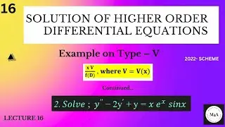 Example on type-V Higher Order ODE# 2022 SCHEME #BMATE301#bmatc101#bmatm101