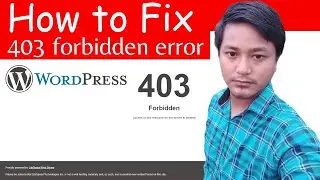 How to Fix 403 Forbidden Error in Wordpress | 403 Forbidden Error
