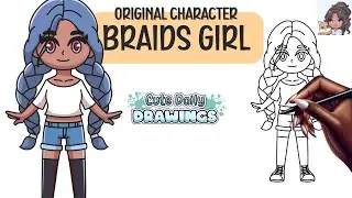 How to Draw a Cute Girl with Braids⏐ How to Draw Braids ⏐ Cute Easy Drawing Tutorial