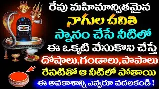 రేపే నాగుల చవితి స్నానం చేసే నీటిలో ఈ ఒక్కటి వేసుకొని చేస్తే దోషాలు,గండాలు,పాపాలు రేపటితో పోతాయి !