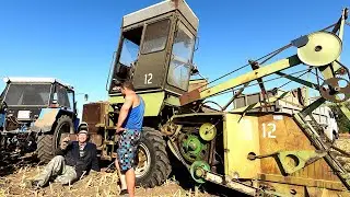 Наш "старичок" понемногу рассыпается, но не сдается! Очередная реанимация, и в поле! Уборка силоса!