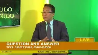 Kapitulo Bersikulo (Live stream) Episode 4: ANSWER TO ANTI-TRINITARIANS INSIDE THE SDA Church 080117