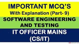 Important MCQs (Part-9) : Software Engineering and Testing - All competitive exams