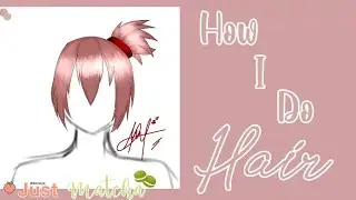 (how i drew) How i do hair! (Lazy)
