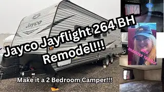 Check out my 2022 Jayco Jay flight 264bh remodel into a 2 bedroom camper!!