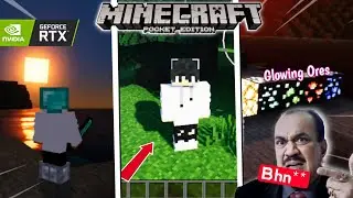 RTX Shaders in Minecraft PE | No Clickwait | Working in Render Dragon | Sairb