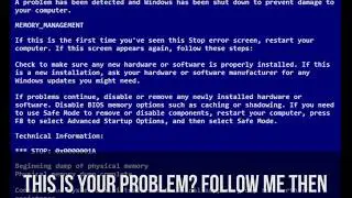 How to Fix Memory Management In Windows 7/8/10 (Solved)