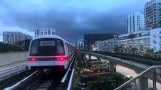 SMRT Trains EWL Siemens C651 [233/234] departing Eunos (Westbound)