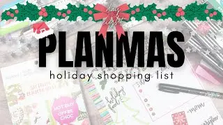 Holiday Shopping List | PLANMAS Day 8