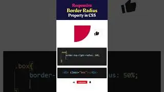 CSS Tricks & Properties | CSS Border Radius property | CSS Shorts | Html & CSS for begineers
