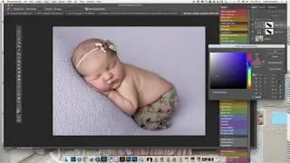 Newborn photography- Changing colour of blanket in Photoshop