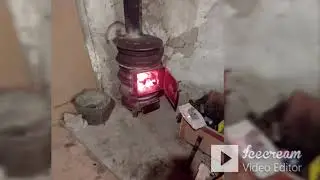 Буржуйка с автомобильных дисков в гараж