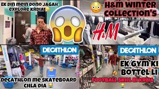 Saket Decathlon Store Exploring Full Vlog / H&M Winter Haul For Men&Women Collection 2025 😱 #vlog