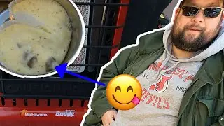 Using a Propane Heater to Bake Venison Cupcakes