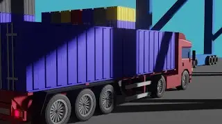 Blender Port Supply Chain Animation