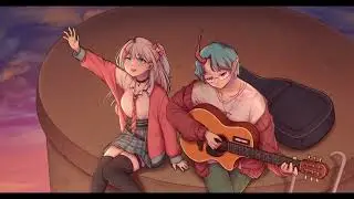 【COVER】夜明けと蛍 Dawn and Fireflies - n-buna / Acoustic Cover by Gita Melodia【AOI ID】 ft.  @Dismiazs