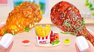 EASY Cooking Crispy Miniature Korean Fried Chicken and American Fried Chicken Idea in Mini Kitchen