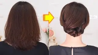 【三つ編みで作る簡単なまとめ髪】上品なシニヨン カジュアルでもフォーマルでも使える