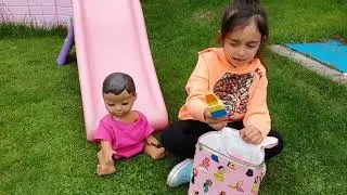 Taking care of Dinosaur - Baby Doll picnic