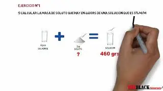 Química Ejercicio1 - Calculo de soluto - Solución - Soluto  y Solvente