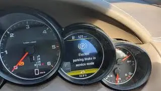 Porsche Cayenne - Parking brake in service mode after replacing rear pads & discs Part1