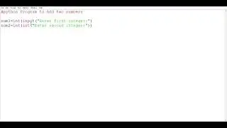 Python Program for ADDITION of Two Integer Numbers | python programming/@learn_coding_625
