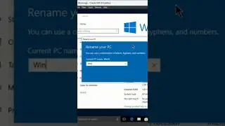 Change Computer Name (hostname) in Windows.  #shorts