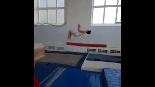 Двойная задка на батуте спустя 2 года
