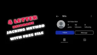 4l username jacking method || 4 letter username jack