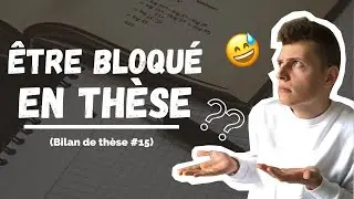 JE SUIS BLOQUÉ ?! (Bilan de thèse #15)