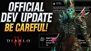 Diablo 4 Official Update From Devs! DO NOT DO THIS!