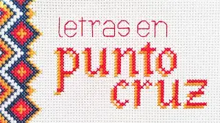 Cómo Bordar Letras en PUNTO CRUZ🧵 Bordado a Mano para PRINCIPIANTES 🚀 #12