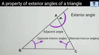Property of exterior angles of a triangle (Activity based learning)