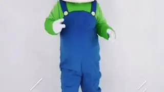Green Super Mario Luigi Mascot Costumes