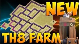 BEST TH8 Farming Base W/BombTower And Replays