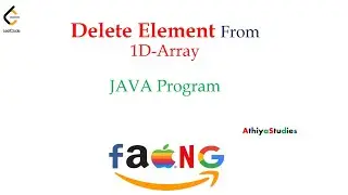 Delete Element From Array | Java Program