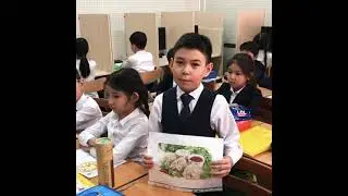 Mukhamediyar’s sharing ideas about his favourite Food. Grade 2 ‘E’