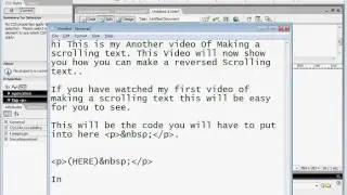 Marcomediam dreamweaver right scrolling text
