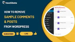 How to Remove Sample Comments and Posts From WordPress | HostiGate