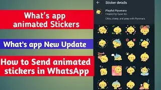 What's New animated stickers | What's app latest Update | How to Send Animated stickers in WhatsApp