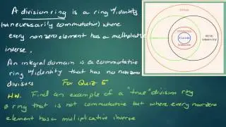 All the other structures division rings and integral domains and fields Abstract Algebra Video 1 3