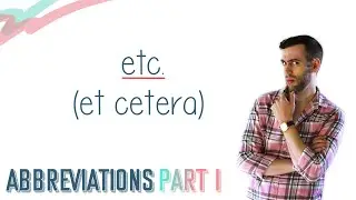 HOW TO USE "ET CETERA" (ETC.) | English Lesson