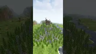 minecraft medieval mountain castle timelapse & tutorial #minecraft