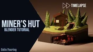 Miner's Hut - Blender 2.8 Low Poly Modeling Timelapse